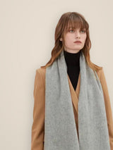 100% Australian Wool Oversized Solid Grey Shawl Scarf - Made in Australia
