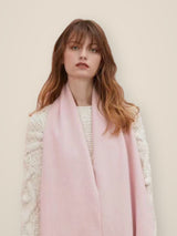 100% Australian Wool Oversized Solid Pink Shawl Scarf - Made in Australia