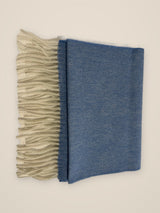 100% Australian Wool Solid Blue Scarf - Made in Australia