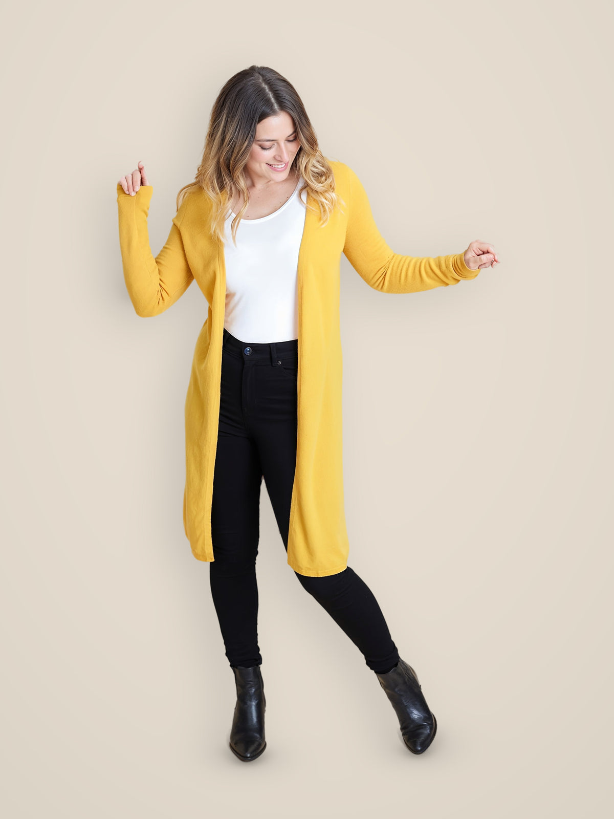 100% Mongolian Cashmere Long Cardigan