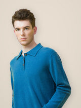 Men's 100% Mongolian Cashmere  Button Collar Sweater