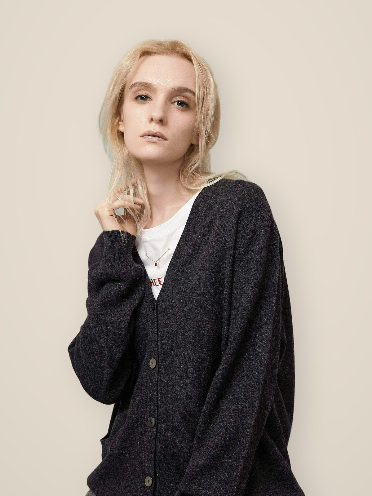Women's 100% Mongolian Cashmere Button Cardigan