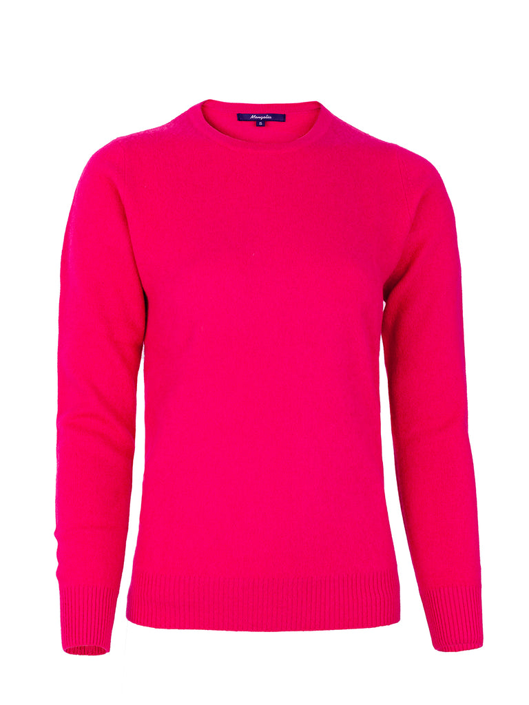 100% Mongolian Cashmere Round Neck Sweater - Cashmere & Silk
