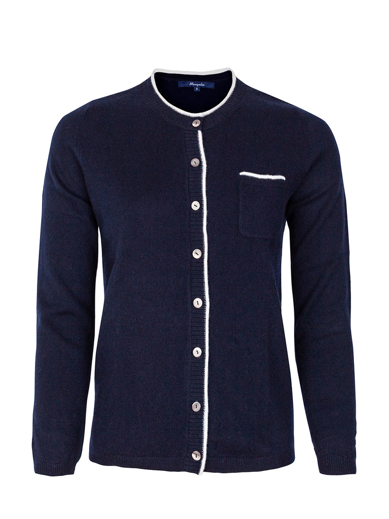 100% Mongolian Cashmere Button Cardigan - Cashmere & Silk