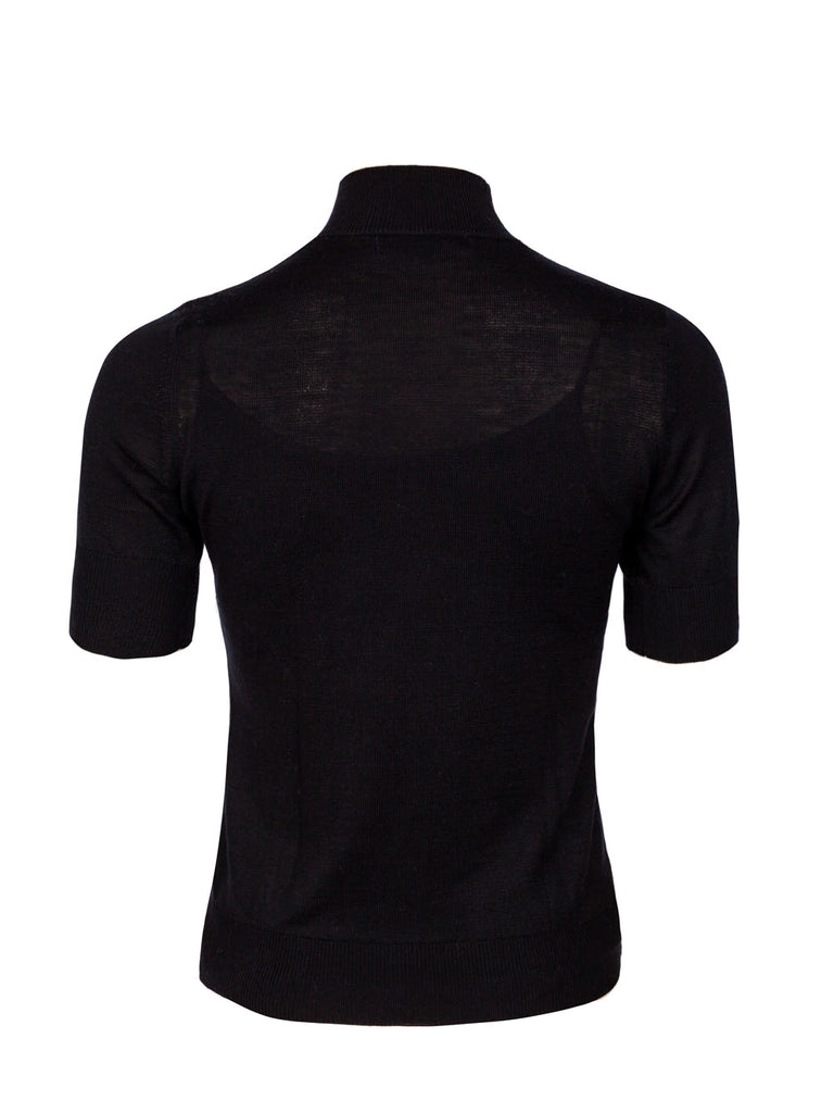 Cashmere & Silk Turtle Neck Mid Sleeves - Cashmere & Silk