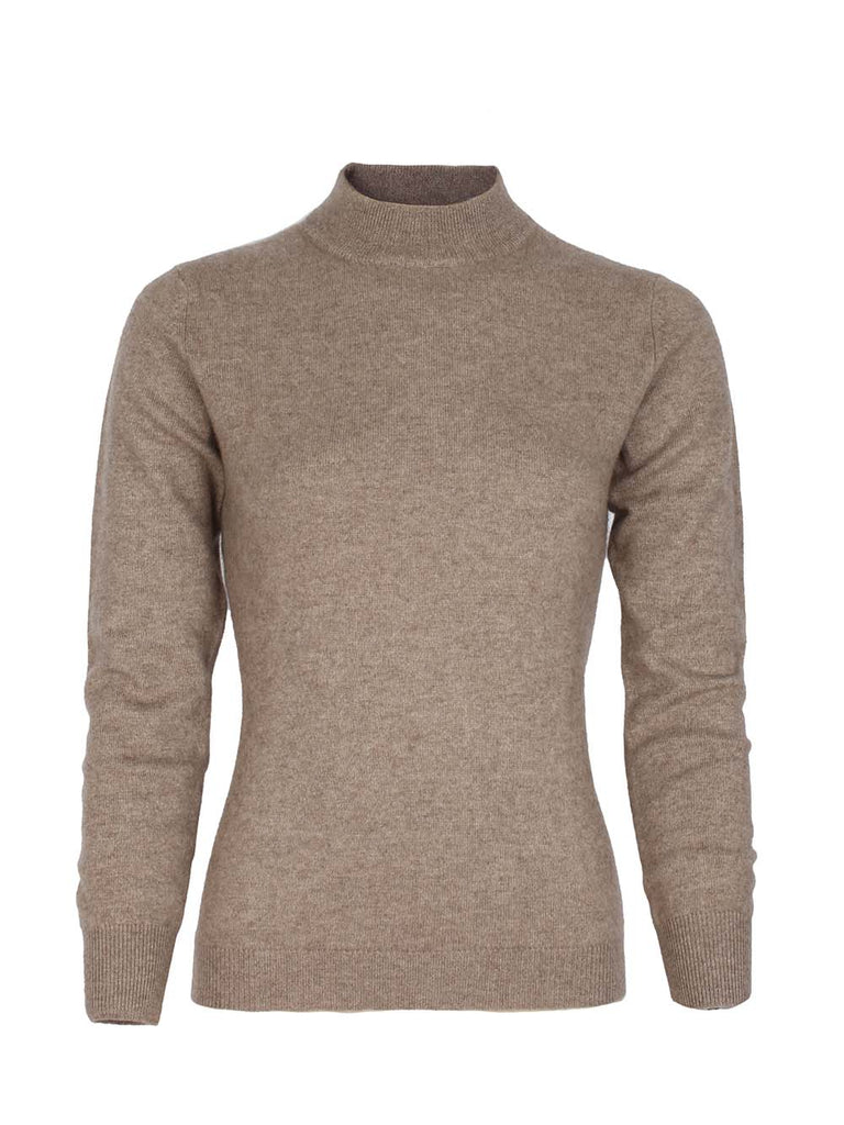 100% Mongolian Cashmere Turtle Neck Sweater - Cashmere & Silk