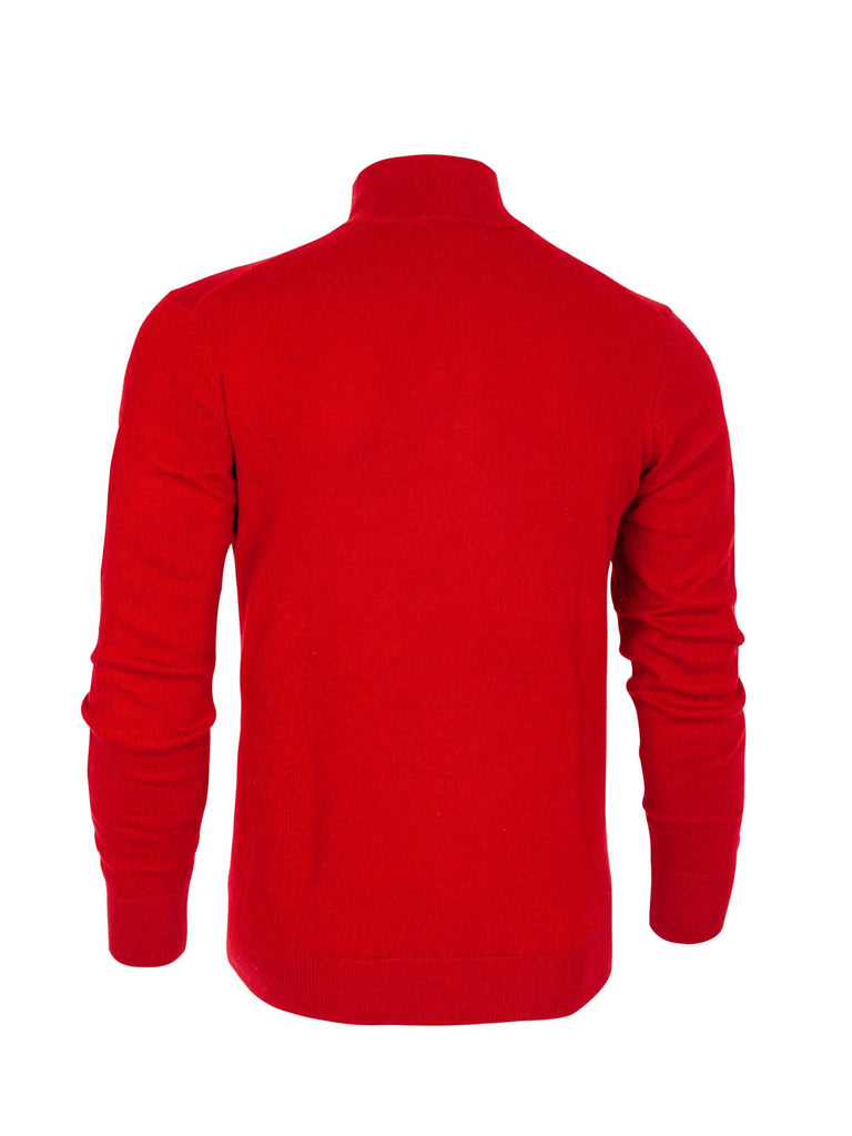Men's 100% Mongolian Cashmere  Zip Sweater - Cashmere & Silk