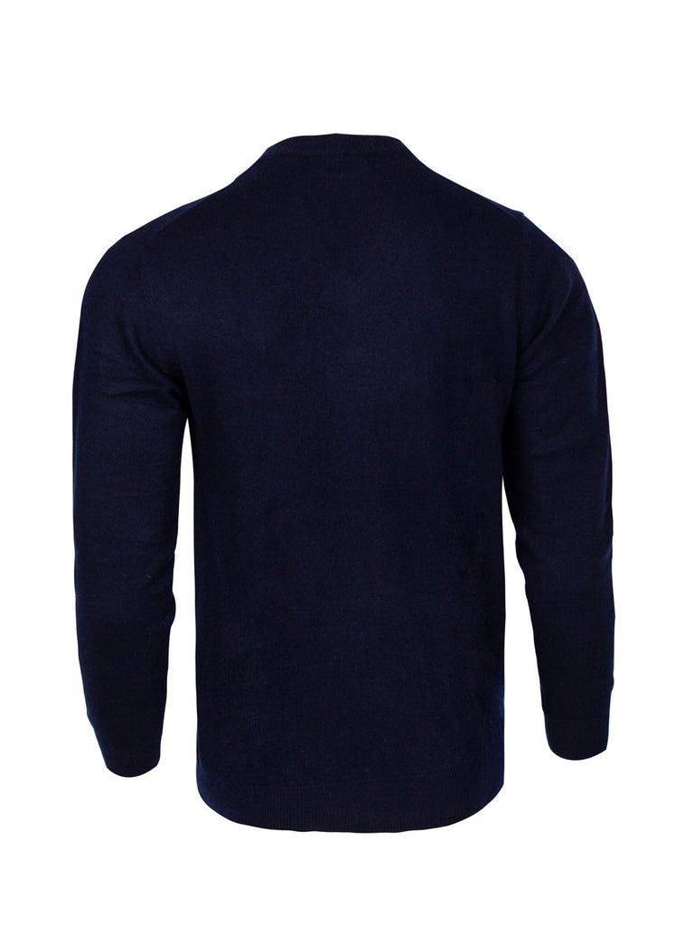 Men's 100% Mongolian Cashmere  Round neck Sweater - Cashmere & Silk