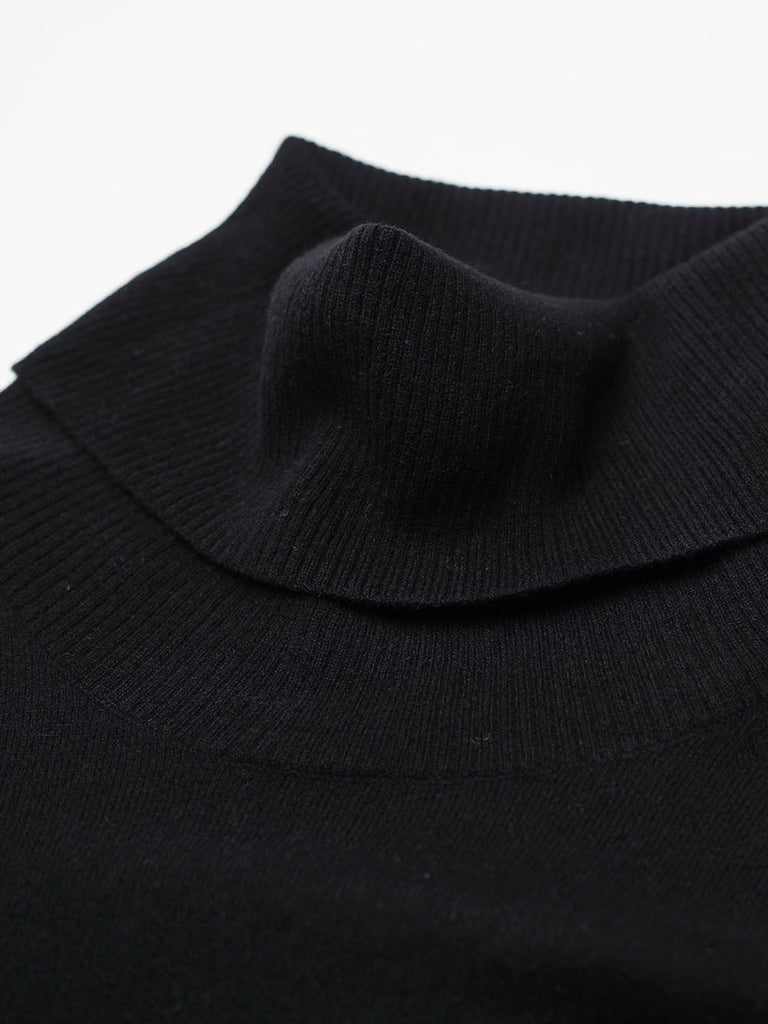 100% Mongolian Cashmere Big Neck Sweater - Cashmere & Silk