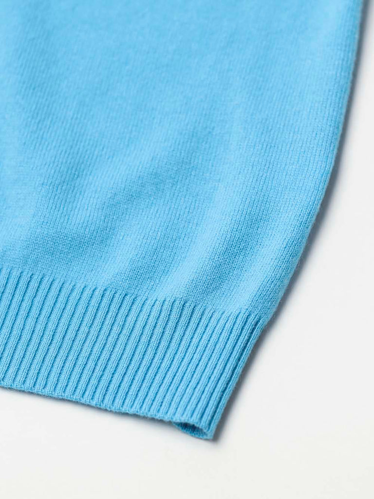 100% Mongolian Cashmere Scoop Neck Sweater - Cashmere & Silk